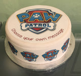 Paw Patrol Logo Edible Icing Cake Topper