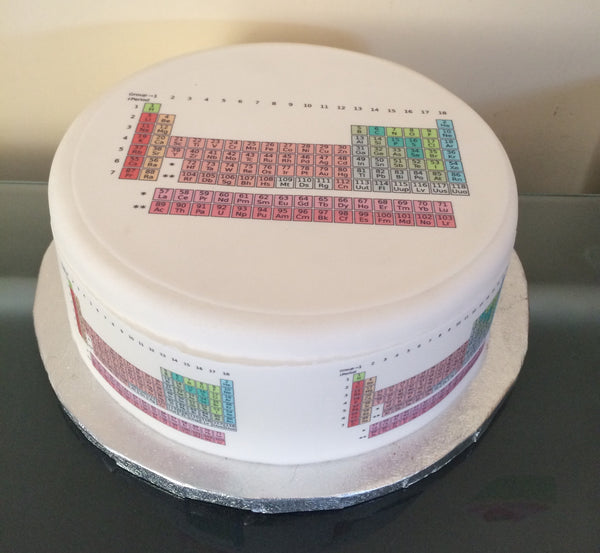Periodic Table Science Edible Icing Cake Topper