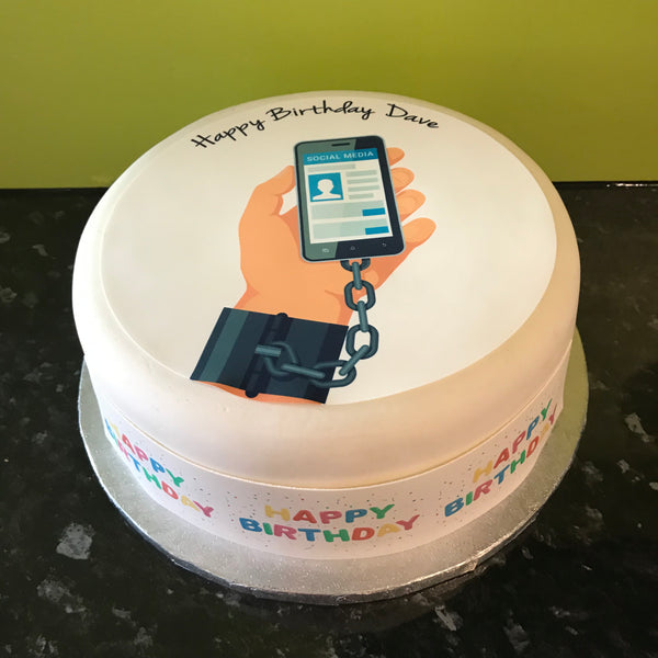 Social Media Lover Edible Icing Cake Topper