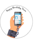 Social Media Lover Edible Icing Cake Topper