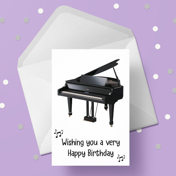 Piano Birthday Card 01