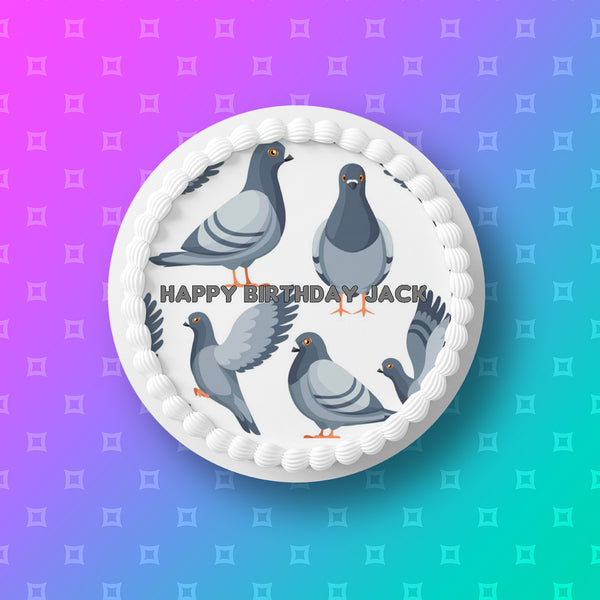 Pigeon Edible Icing Cake Topper 02