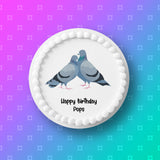 Pigeon 03 Edible Icing Cake Topper or Ribbon