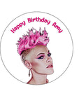 Pink (the singer) Edible Icing Cake Topper 02