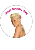 Pink (the singer) Edible Icing Cake Topper 03