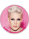 Pink (the singer) Edible Icing Cake Topper 01