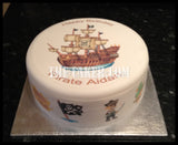Pirate Ship Edible Icing Cake Topper
