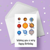 Planets Birthday Card 03