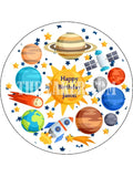 Planets Space Solar System Edible Icing Cake Topper 02