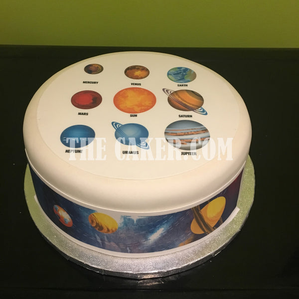 Planets Space Solar System Edible Icing Cake Topper 03