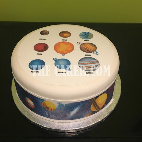 Planets / Solar System Edible Icing Cake Topper 03