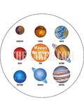 Planets / Solar System Edible Icing Cake Topper 03