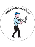 Plastering / Plasterer 01 Edible Icing Cake Topper or Ribbon