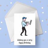 Plasterer Birthday Card 01 - Plastering Card