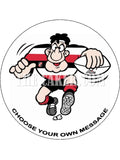 Rugby Player Edible Icing Cake Topper (Red)