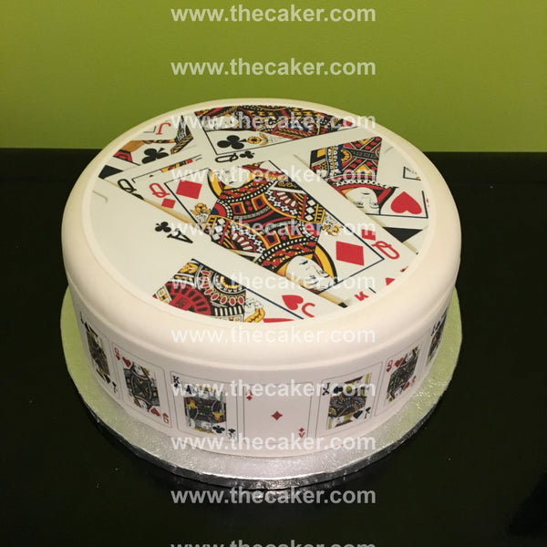 Playing Cards Edible Icing Cake Topper 01