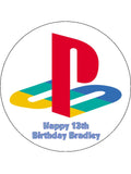 Playstation Logo Edible Icing Cake Topper