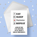 Playstation Funny Birthday Card
