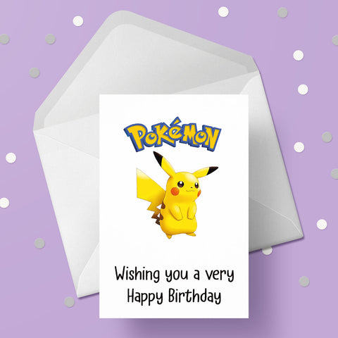 Pokemon Birthday Card 04 - Pikachu Card