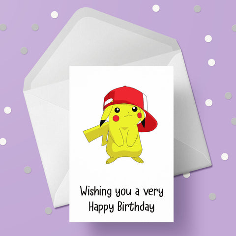 Pokemon Birthday Card 05 - Pikachu Card