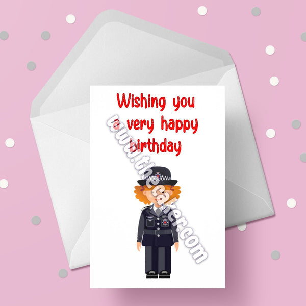 Police Officer Female Card - Policewoman