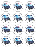 Police Car Edible Icing Cake Topper 01