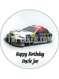 Police Car Edible Icing Cake Topper 02