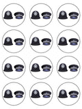 Police Helmets Edible Icing Cake Topper
