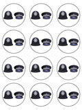 Police Helmets Edible Icing Cake Topper