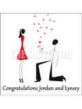 Engagement Edible Icing Cake Topper 04
