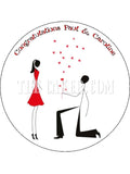 Engagement Edible Icing Cake Topper 04