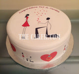 Engagement Edible Icing Cake Topper 04
