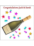 Prosecco Bottle Edible Icing Cake Topper 01