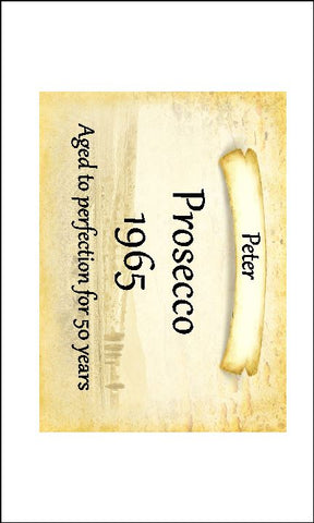 Prosecco Label Edible Icing Topper Fully personalised