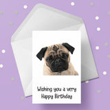 Pug Dog Birthday Card 01