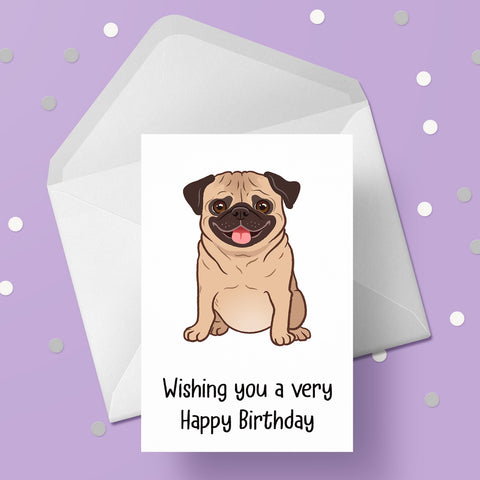 Pug 01 Birthday Card