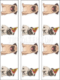 Pug Dog Edible Icing Cake Topper 03