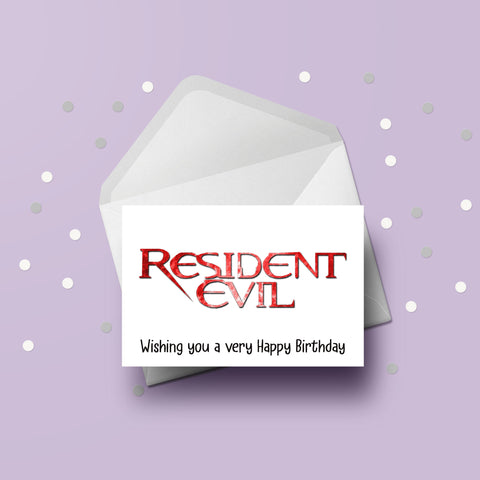 Resident Evil Birthday Card