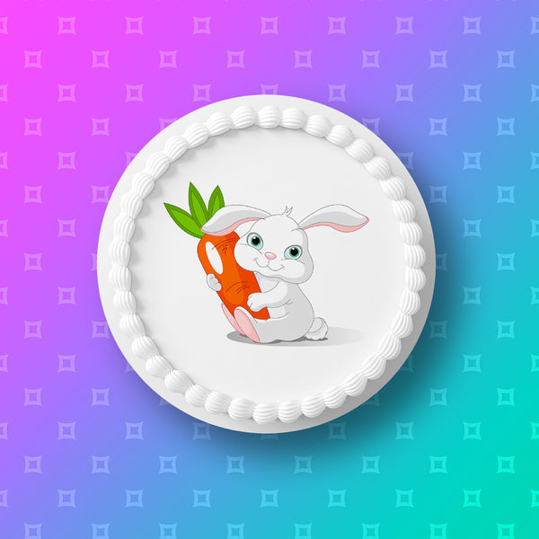 Rabbit Edible Icing Cake Topper 02