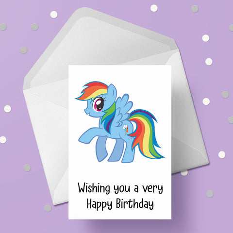 My Little Pony Rainbow Birthday Card