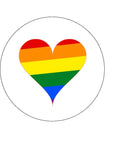 Rainbow Heart Edible Icing Cake Topper
