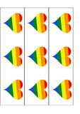 Rainbow Heart Edible Icing Cake Topper