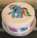 My Little Pony Edible Icing Cake Topper - Rainbow Dash