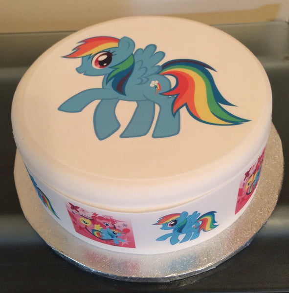 My Little Pony Edible Icing Cake Topper - Rainbow Dash