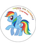 My Little Pony Edible Icing Cake Topper - Rainbow Dash