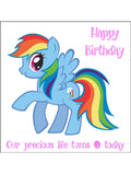 My Little Pony Edible Icing Cake Topper - Rainbow Dash