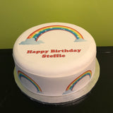 Rainbow Edible Icing Cake Topper