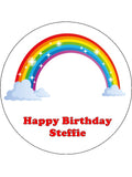 Rainbow Edible Icing Cake Topper