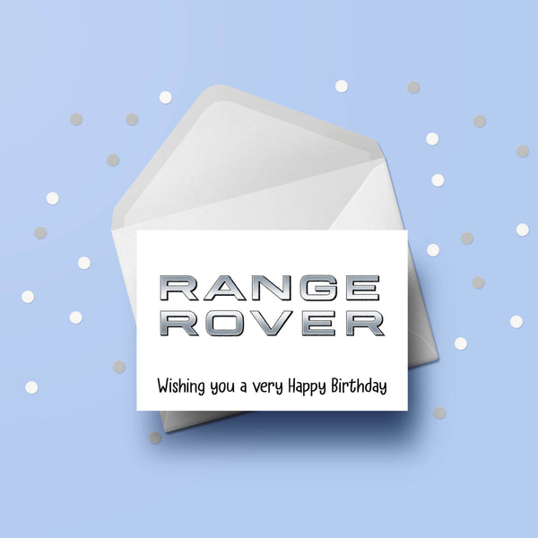 Range Rover Post Card Range Rover Logo Birthday Card – the caker online