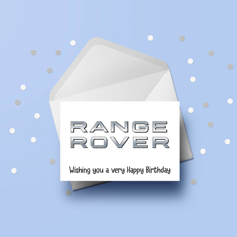 Range Rover Logo Birthday Card